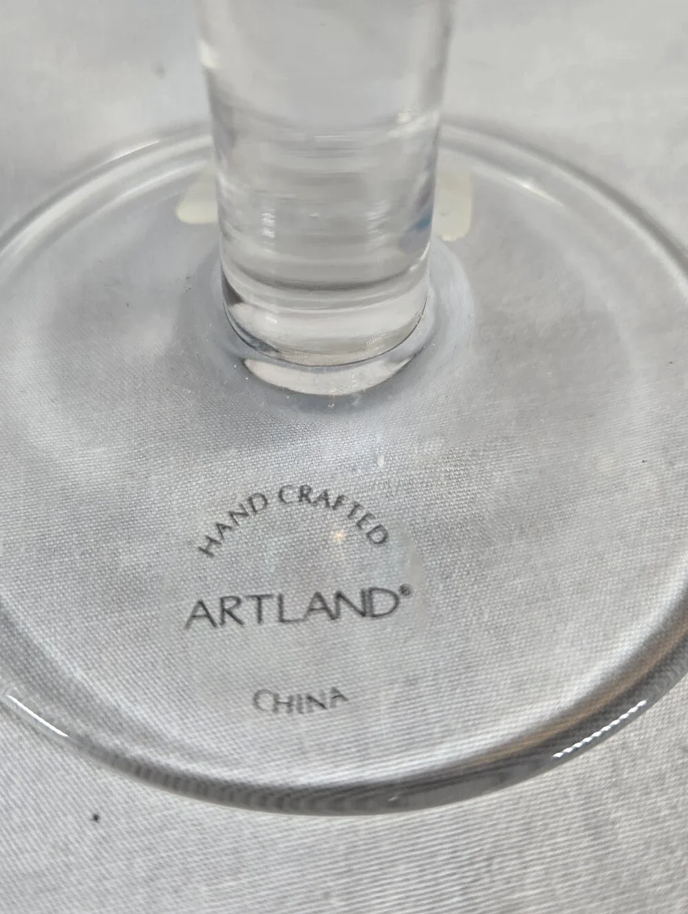Artland Iris Handcrafted Bubble Water Wine Goblet Turquoise Set of 2 Hand Blown